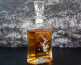 Load image into Gallery viewer, Whiskey Decanter shown with a lake engraved