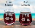 Load image into Gallery viewer, I am 49 + 1 middle finger engraved on a wine glass