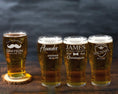 Load image into Gallery viewer, Personalized Tulip Beer Glass for the Groomsmen and Best Man Groomsmen