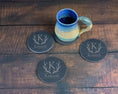 Load image into Gallery viewer, Engraved Personalized Slate Coaster