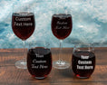 Load image into Gallery viewer, Your Own Text Engraved on Wine Glasses