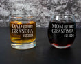 Load image into Gallery viewer, Grandparents - Pregnancy Announcement - Whiskey and Wine Glass in a Wood Gift Box