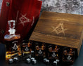 Load image into Gallery viewer, Freemason Personalized Whiskey Decanter Set in a Wood Gift Box