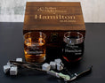 Load image into Gallery viewer, Hubby and Wifey Engraved Glasses in Wood Box