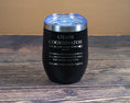Load image into Gallery viewer, Chaos coordinator and definition engraved on a wine tumbler
