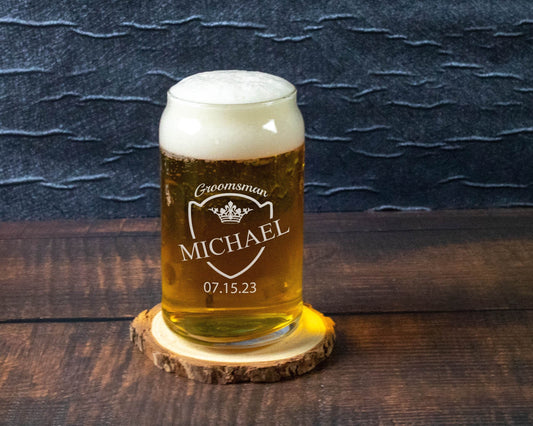 Beer Can Glass - Gifts for Groomsmen Groomsmen 