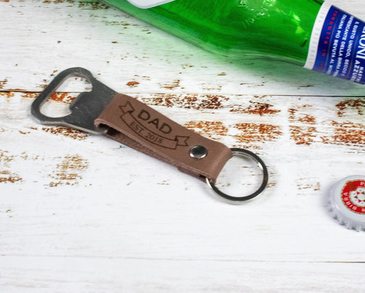 First Time Dad - Engraved Beer Bottle Opener Gifts for Him 