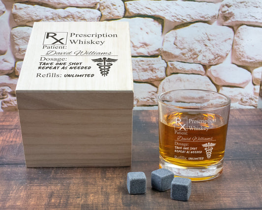 Pharmacist Inspired Engraved Whiskey Glass