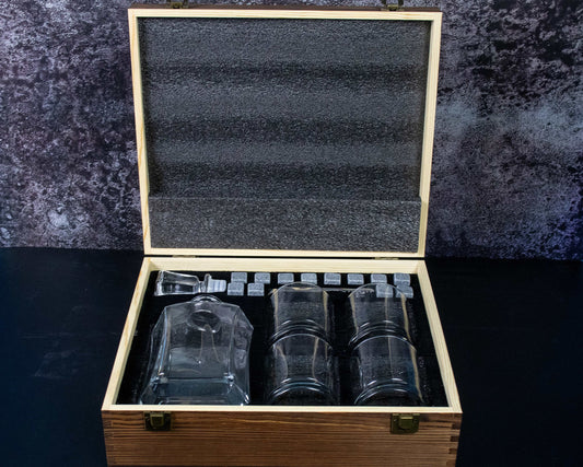Electrician - Personalized Whiskey Decanter Set in a Wood Gift Box