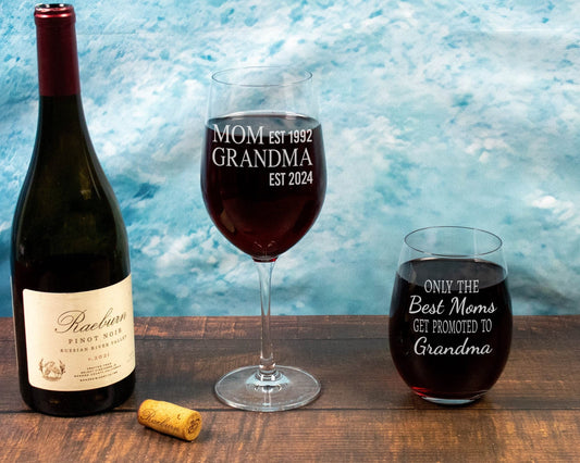 Grandma Wine Glass - Pregnancy Announcement